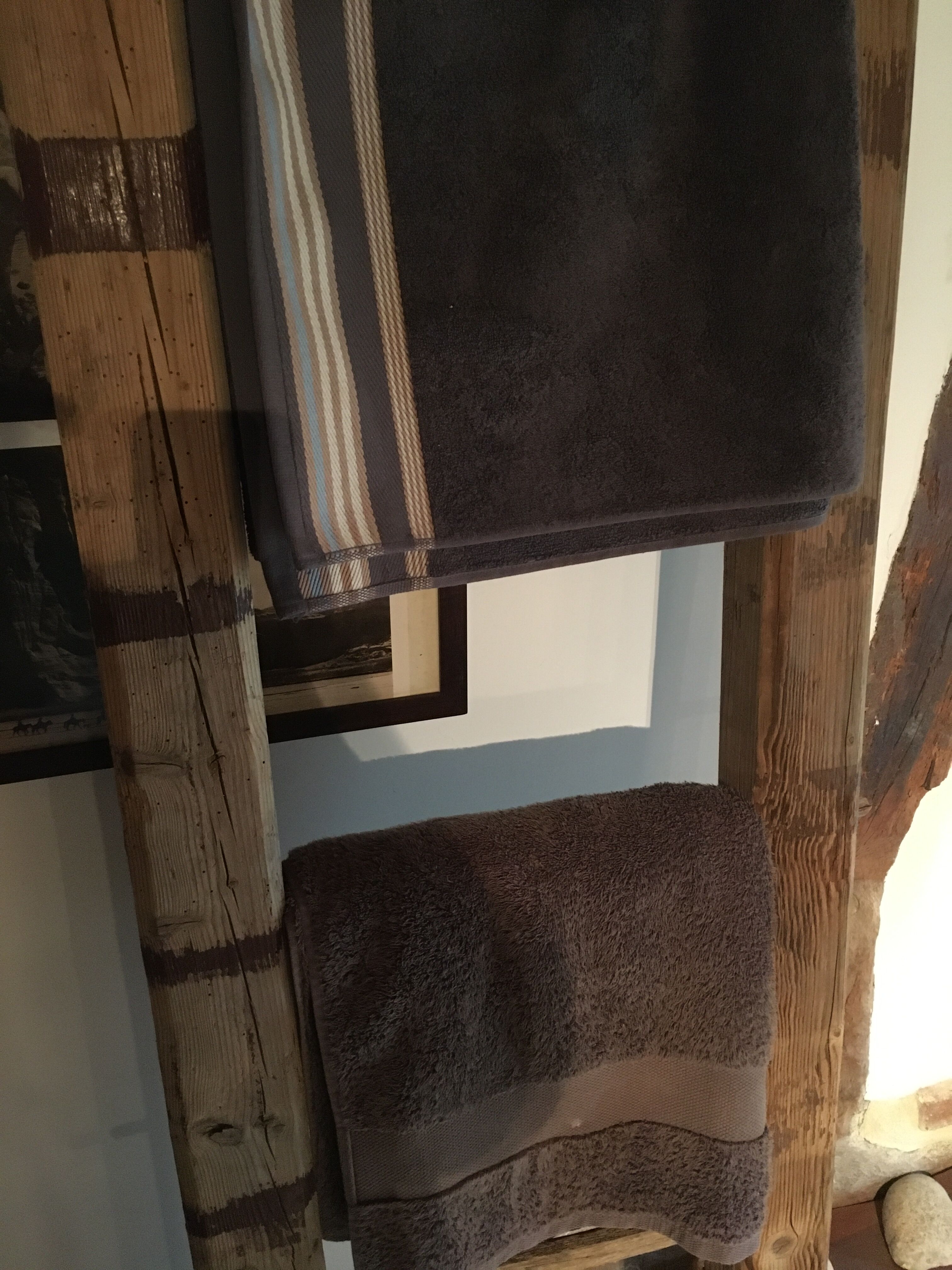 Raw wood farm ladder