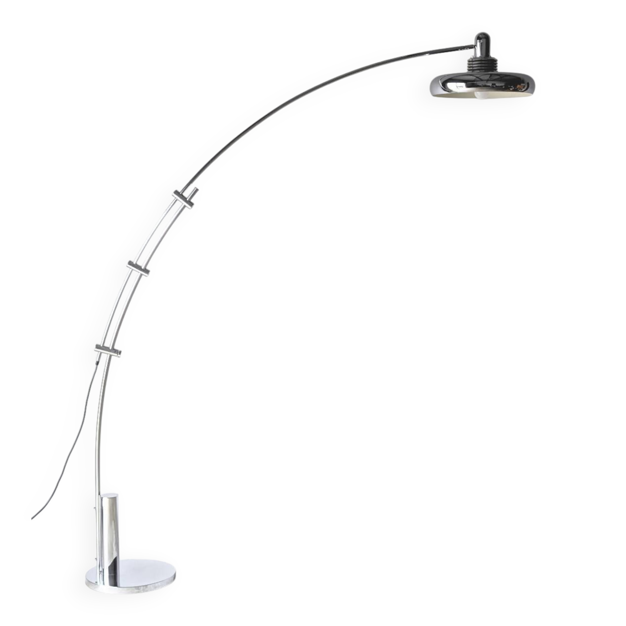 Vintage space-age Arc floor lamp by Leclaire & Schäfer, 1960s 1970s.