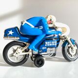 Motorcycle metal toy by Joustra, vintage France