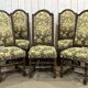 Set of 6 louis xiii beech chairs from the 1950s