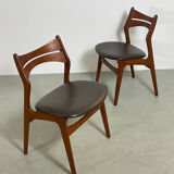Teak dining chairs by Erik Buch Denmark 1960s