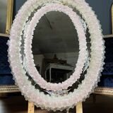 Oval Venice mirror from the 50s in Murano glass