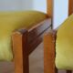 6 chaises velours jaune