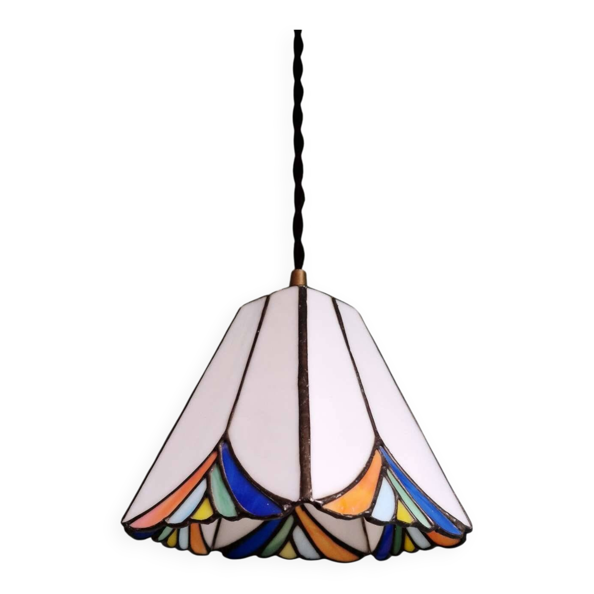 Stained glass pendant light, Tiffany style