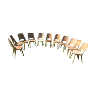 Lot of 11 chairs mondor Baumann