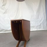 Vtg Mid Century Extending Drop Leaf Dining Gate Leg Compact Table Retro Danish