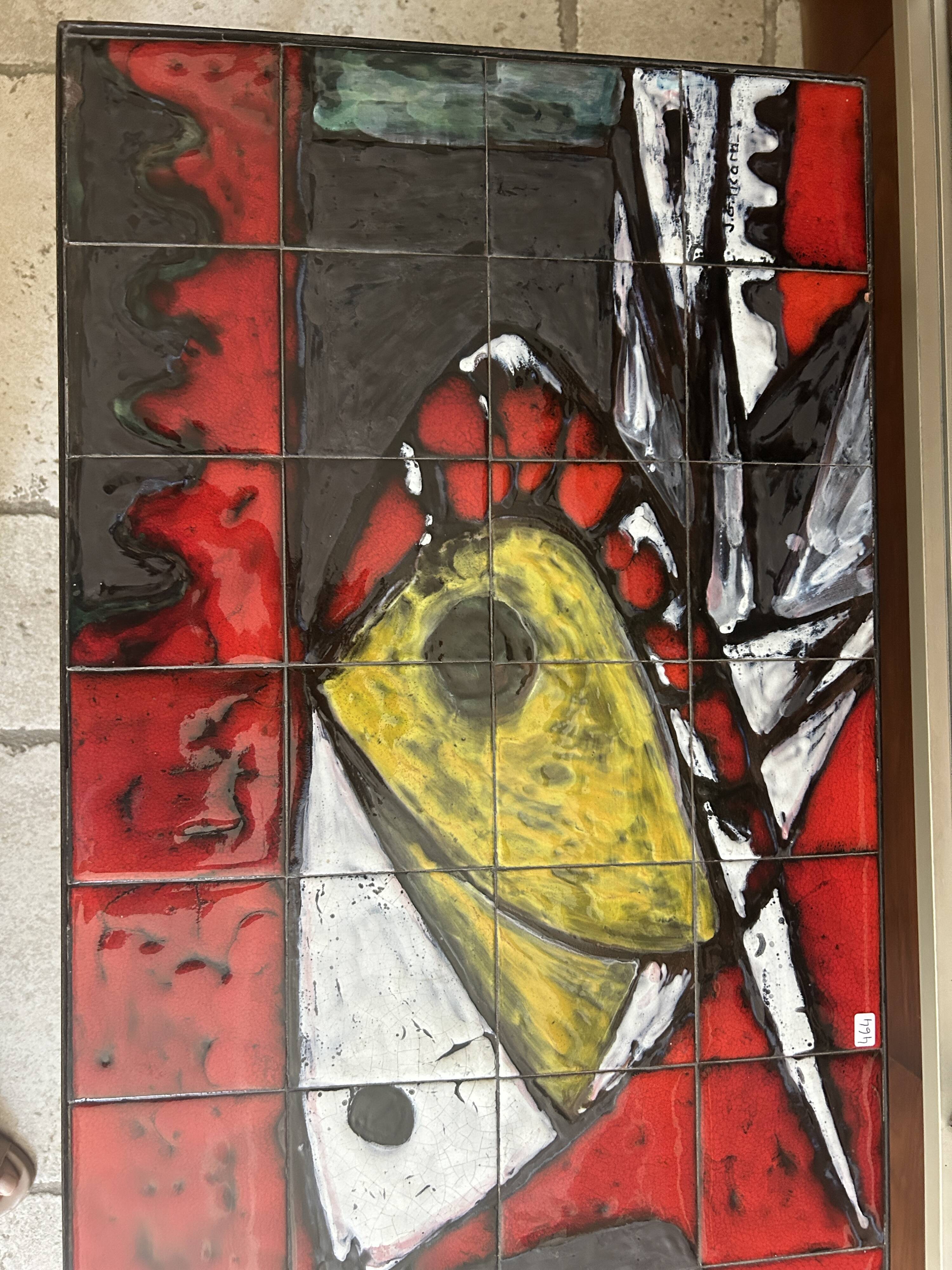 Janette and Georges Picard Ceramic Coffee Table Vallauris 1960