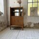 Meuble de rangement secrétaire chêne années 60