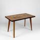 Table basse africaine en bois marqueté, vers 1960