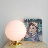 Pink opaline globe lamp