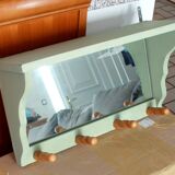 Coat rack wall shelf with mirror