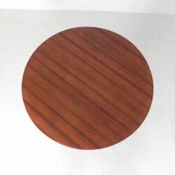 Vintage teak table with 6 narrow and 1 wide style, 1980s.