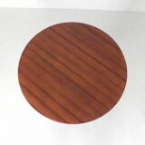 Vintage teak table with 6 narrow and 1 wide style, 1980s.