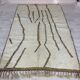Handmade natural wool Berber rug size 150 x 250 cm