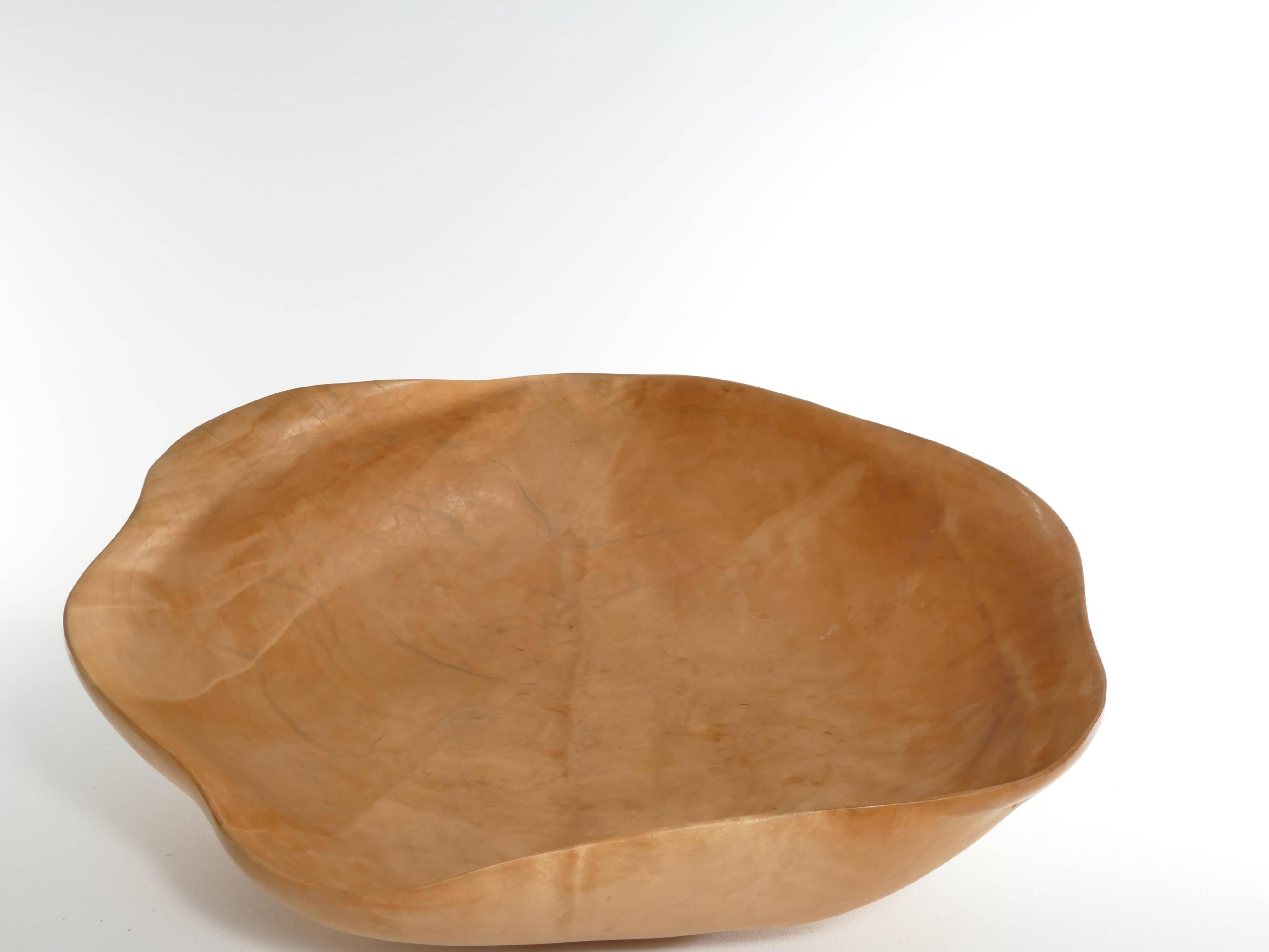 Swedish Burl Wood Bowl, Signed TN 1980
