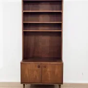 Bibliothèque scandinave en bois massif, style Mid-Century, années 1960