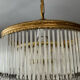 Waterfall chandelier in brass and tassels from the 60s and 70s