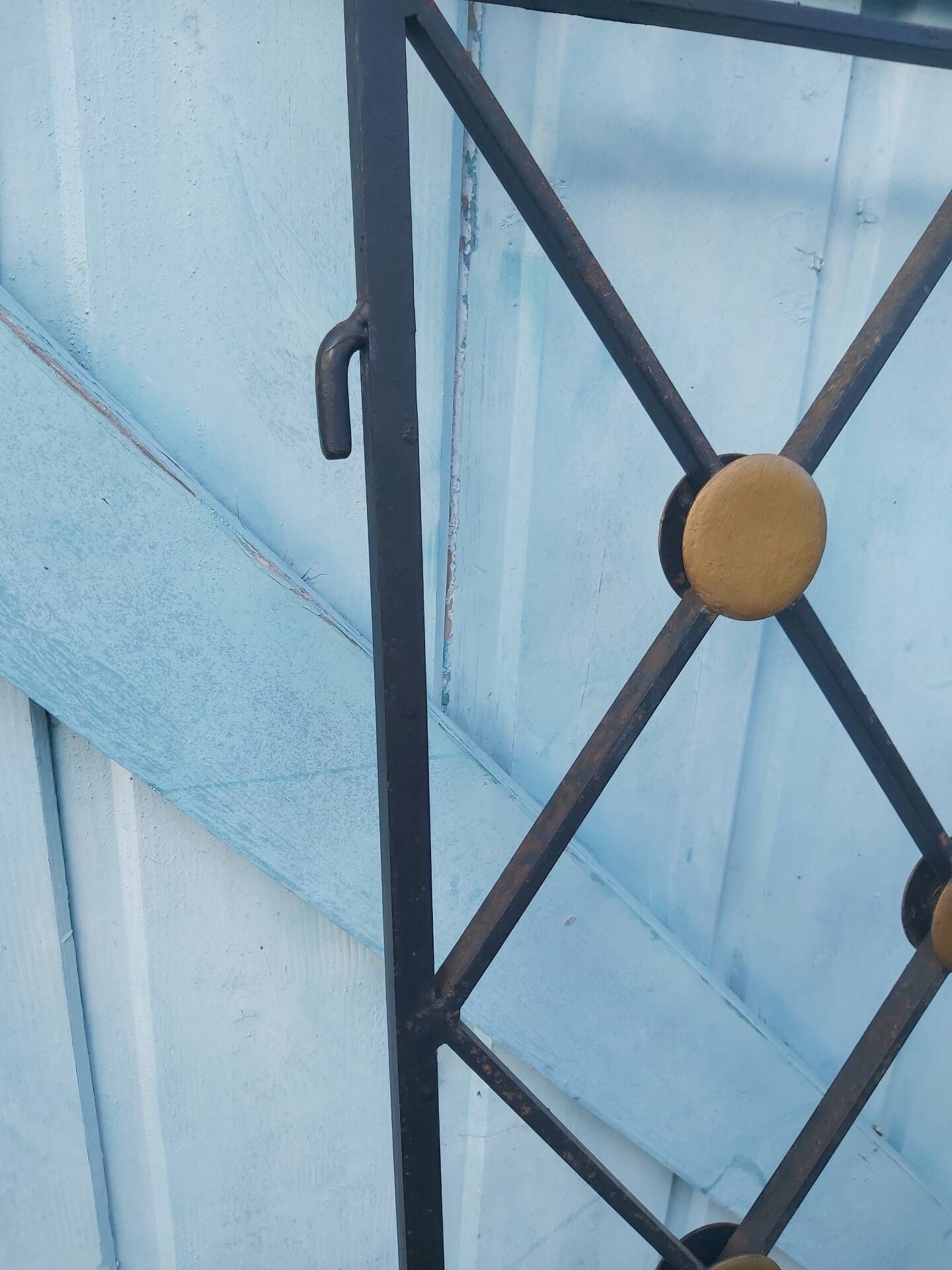 Wrought iron grilles, wrought iron partition doors