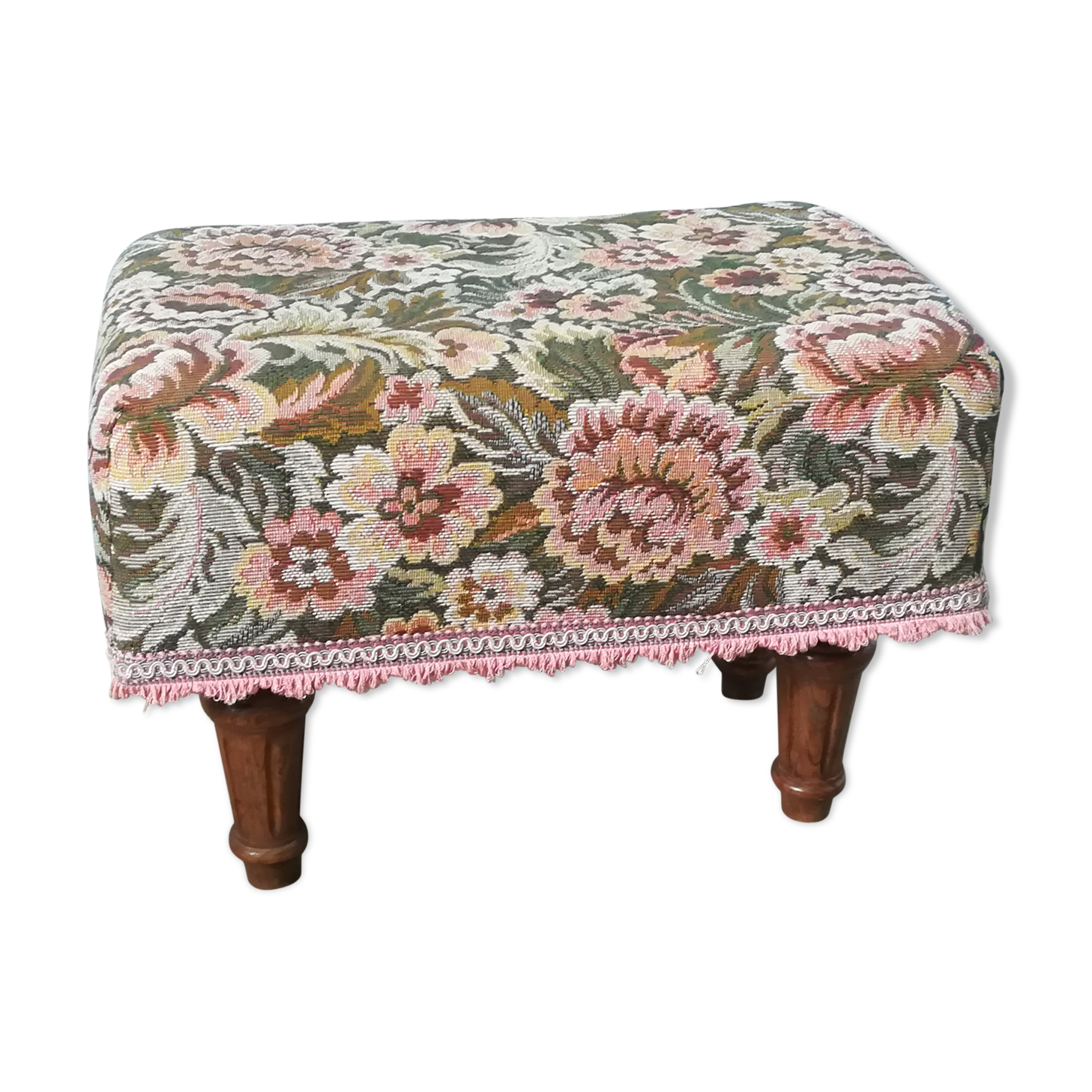 Foot rests floral tapestry