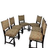 Ensemble de 6 chaises à repas italiennes, 1900