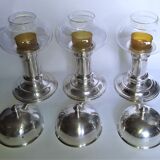 3 whole photophores in silver metal