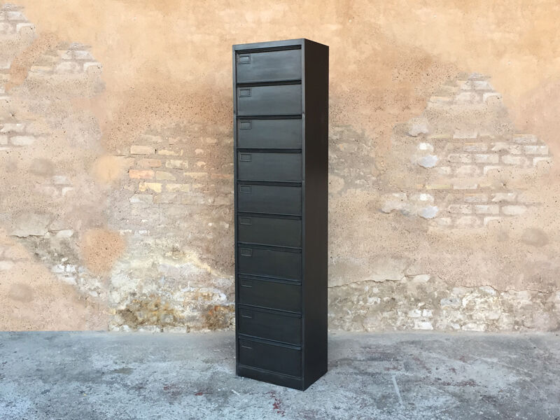 Column storage 10 valve in brushed steel