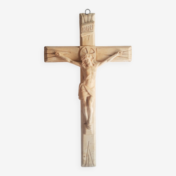 Vintage Christ plaster crucifix