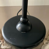 Vintage lamp from the 80s in black metal and glass paste