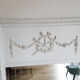 Patinated trumeau mirror Louis XVI style