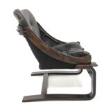 Scandinavian leather armchair Sweden 1960