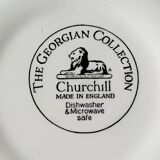 6 vintage ceramic dessert plates, churchill the georgian collecti