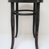 Black skated Thonet stool stamped