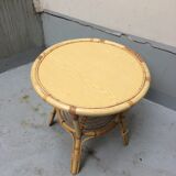 Rattan side table