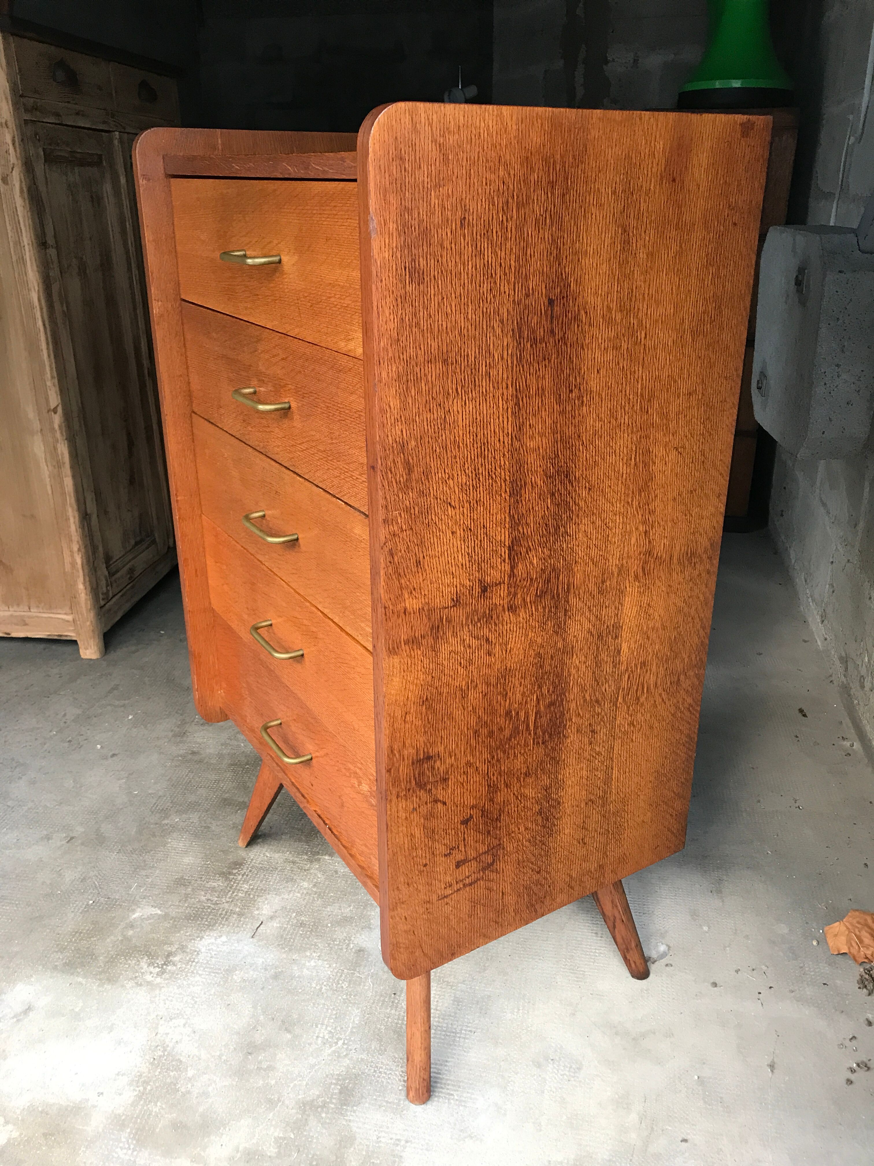 Chiffonnier/ semainier pieds compas