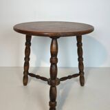 Turned wood coffee table by Charles Dudouyt