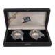 2 solid silver ashtrays, Brazil, 2 pieces of 1000 Reis 1859 + 1860.