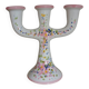 Vintage flower decor ceramic candle holder