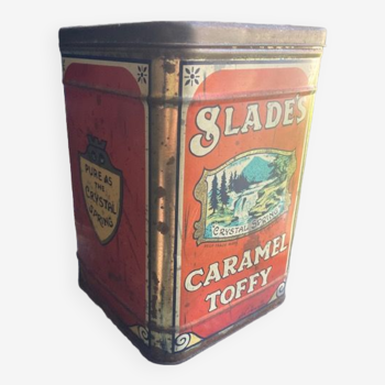 Boite métal ancienne slade's caramel toffy