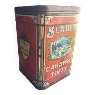 Boite métal ancienne slade's caramel toffy