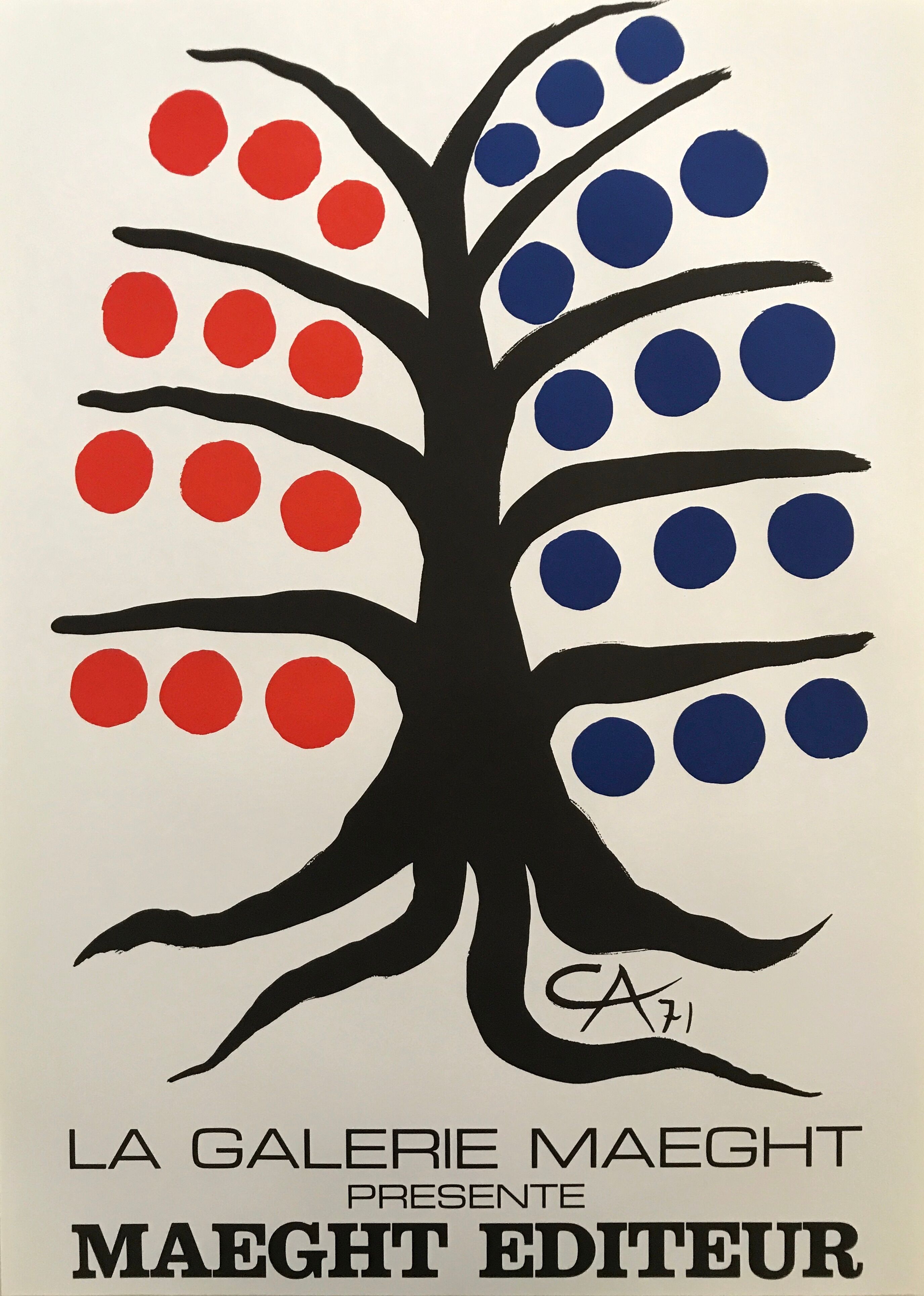 Original lithographic poster by Alexander Calder, The Tree, 1971