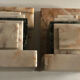 Pair of Art Deco marble book clamts