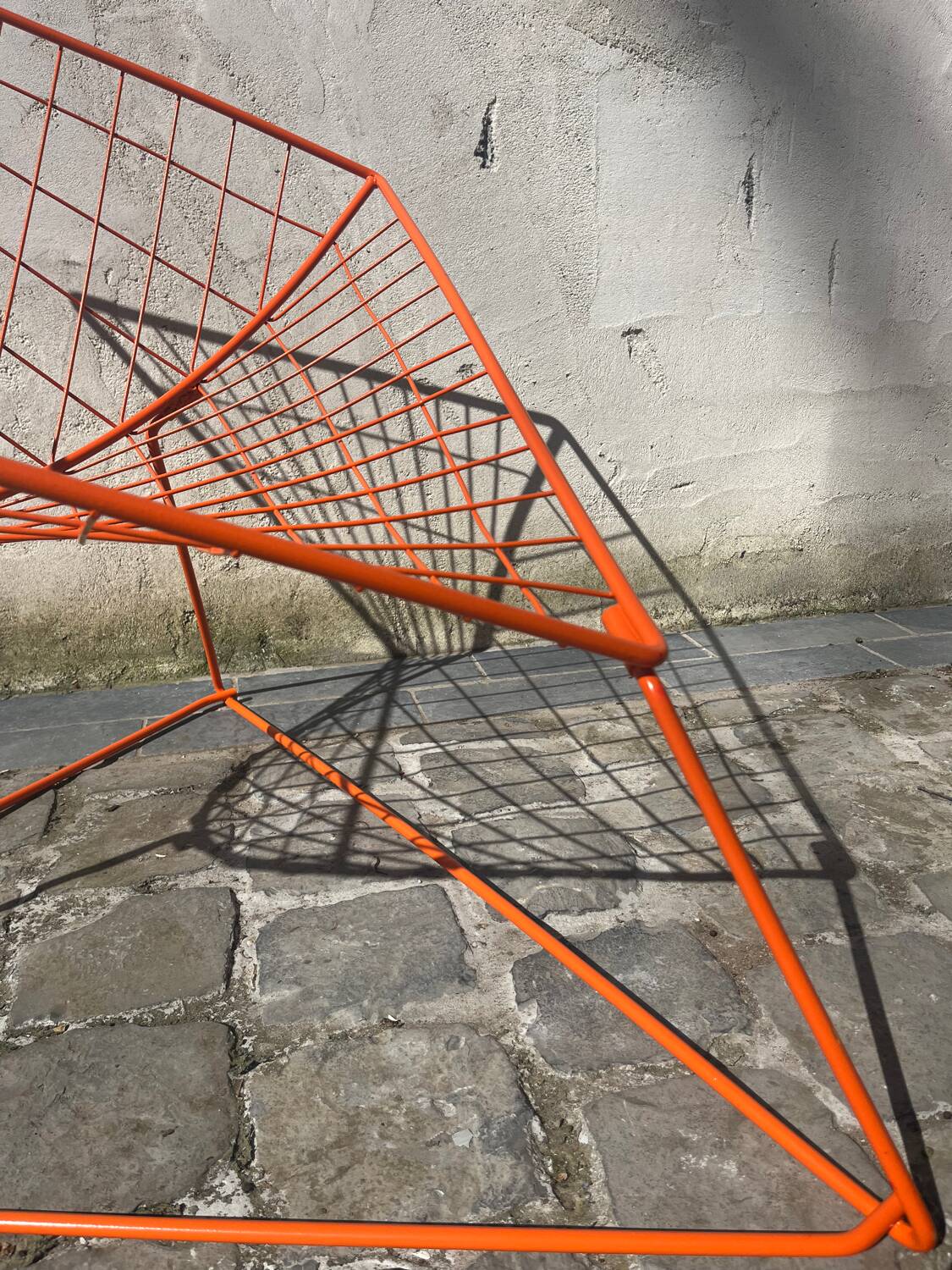 Fauteuil treillis orange