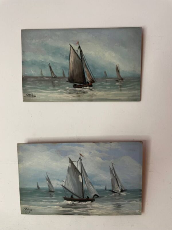 Duo de tableaux  anciens sur bois