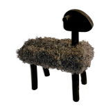 Vintage Scandinavian sheep stool