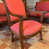 Empire lounge set: gondola bench with 4 legs + 6 matching armchairs