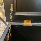 Anchor line painted wooden chest