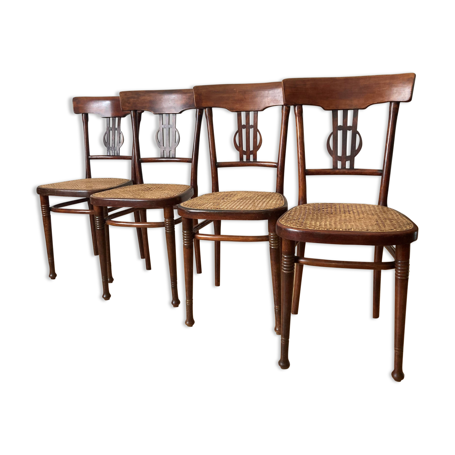 Set of 4 Thonet dining room chairs circa 1905
