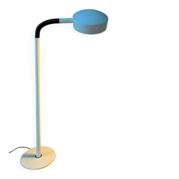 Vintage Space Age floor lamp in white metal Hala