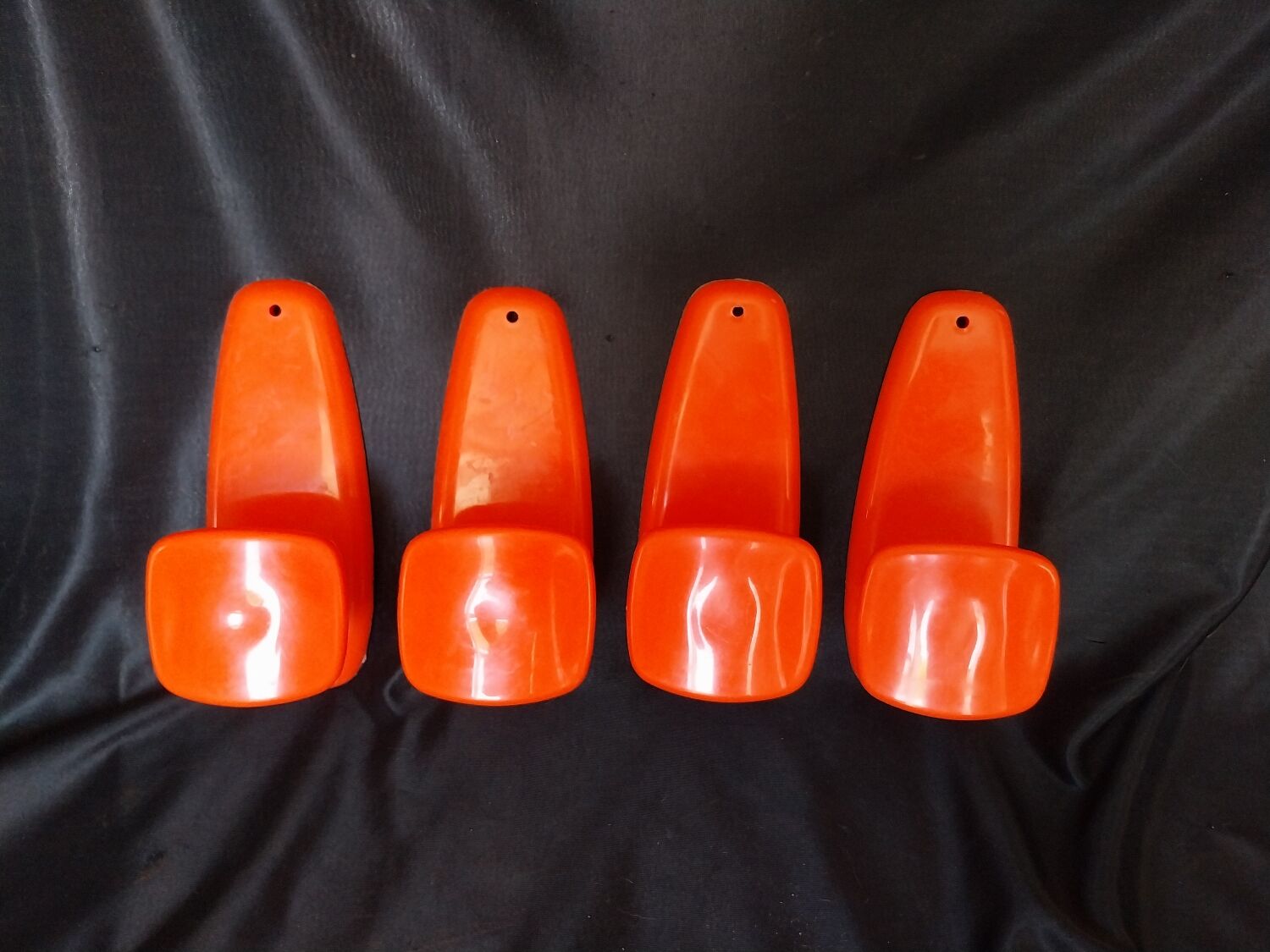 Orange wall hooks 70s