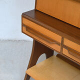 Bibliothèque secretaire pieds compas, 1960